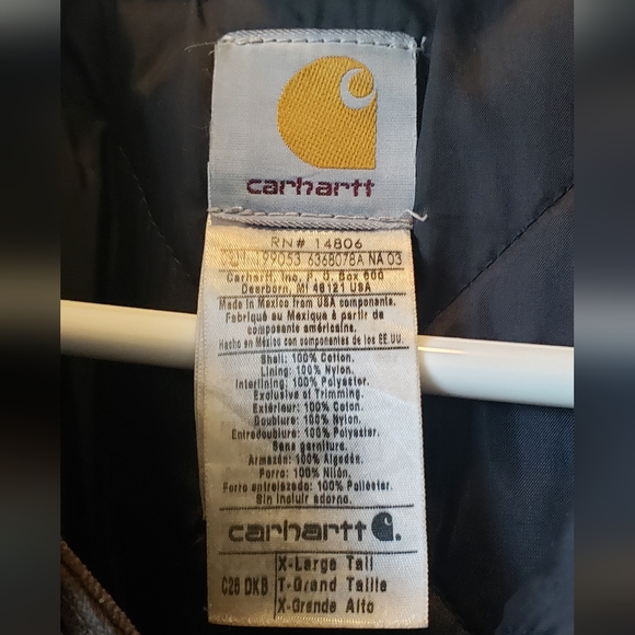 Carhartt Jacket Early 2000s Chocolate Brown XL Tall - Picture 8 of 10
